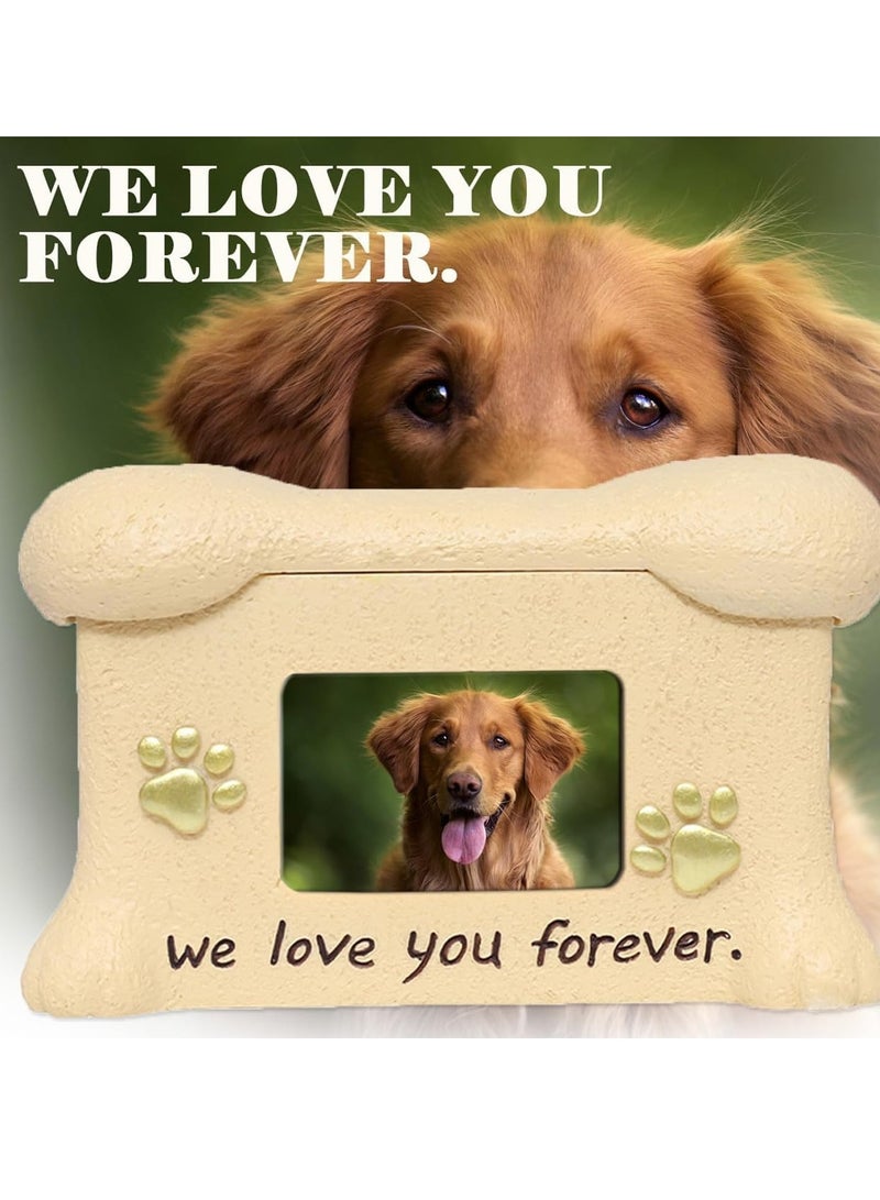 Pet Urn, Pet Urns for Dogs Ashes, Metal Cremate Funeral Urn for Dog/Cat Ashes, Paw Print Keepsake, Black Paw Print, Pet Memorial Urns Cat or Dog Cremation Box Pet Loss Remembrance Gifts