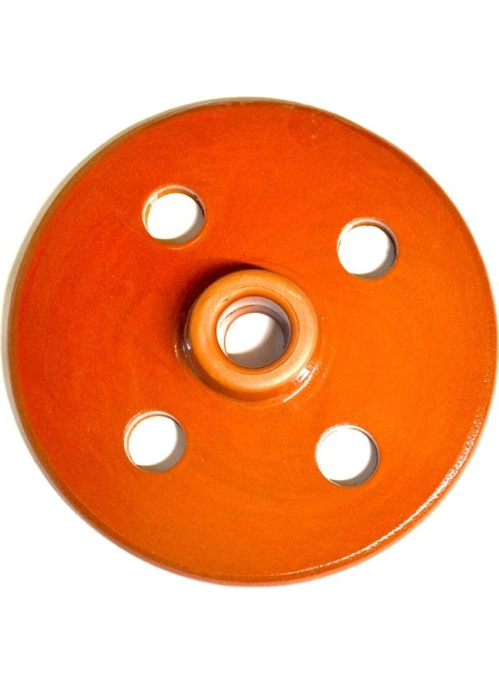 Topraktan Çömlek - Clay Pot-Small Size Glazed Wrapping-Filled Stone/lid-18 cm - Image 1