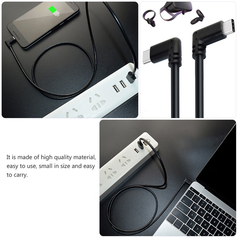 2 pcs Professional and Double Type C-hea Compatible for Oculus Cable(Black) - Image 3
