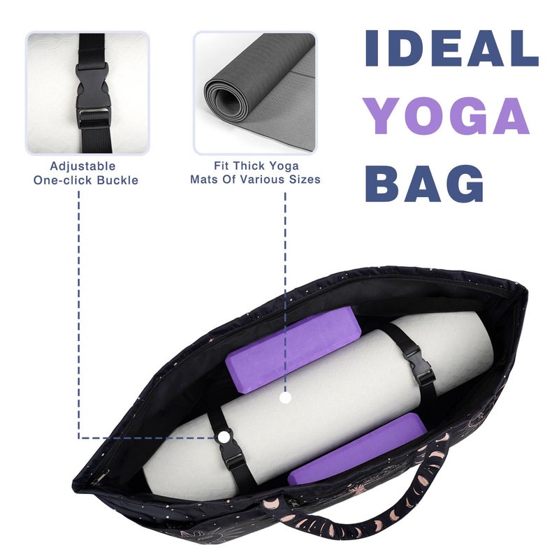 BagYG Yoga Mat Bag Large Yoga Mat Carrier with Shoes Compartment and Wet Pocket Pilates Bag with Zipper Pockets and Yoga Mat Holder Strap Fits Most Size Mats Yoga Bags and Carriers Fits All Your Stuff - Image 4