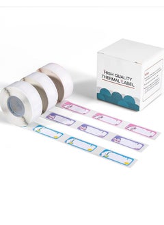 Y&D Compatible with Phomemo Adhesive Labels, for D30 Pattern Label Paper 3/8" X 1 1/8" (12mm 30mm) 210 Labels/Roll, Thermal Printing Paper, 3 Roll, Cartoon  - Image 1