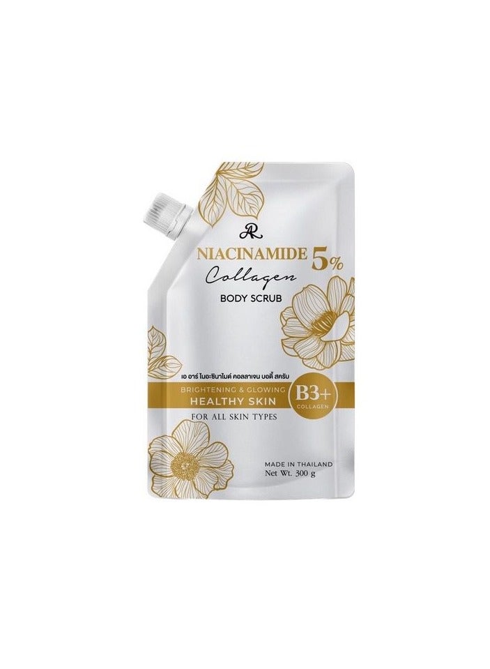 Niacinamide 5% Collagen Body Scrub 300g Made in Thailand