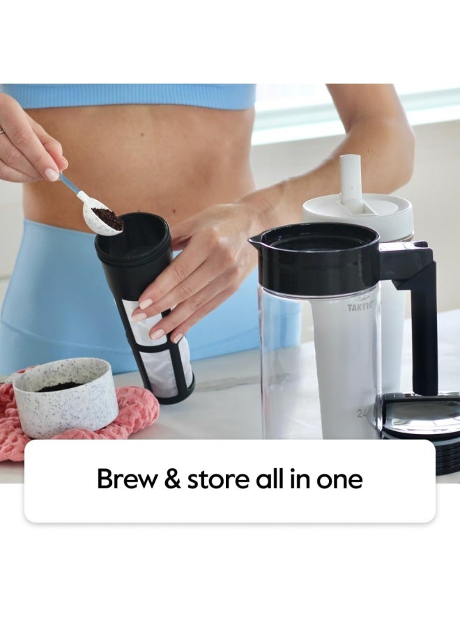 Takeya Patented Deluxe Cold Brew Iced Coffee Maker With Airtight Lid And Silicone Handle  1 Quart - Image 5