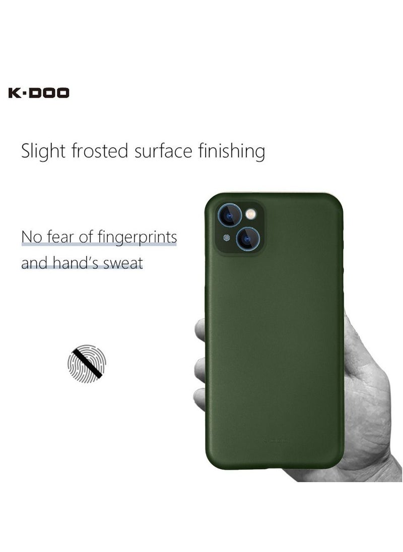 K-Doo - Air Skin Case Ultra Slim Back Cover Skin for iphone 13 Frosted Anti Slip Full Coverage Green - Image 1