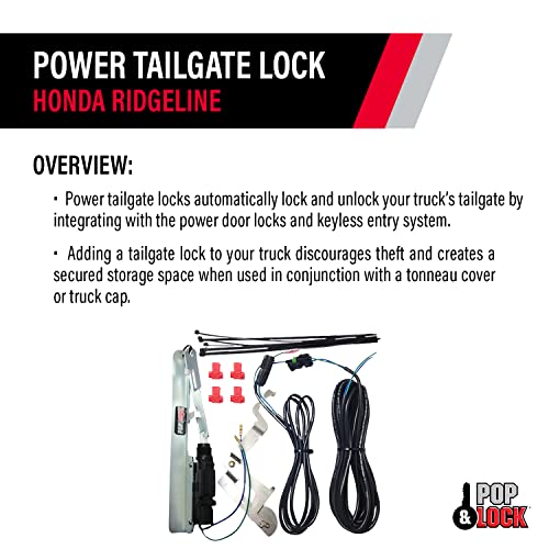 Pop & Lock - Power Tailgate Lock for Honda Ridgeline, Fits 2005 – 2019 Models (PL8600, Works with or Without Backup Camera) - Image 4