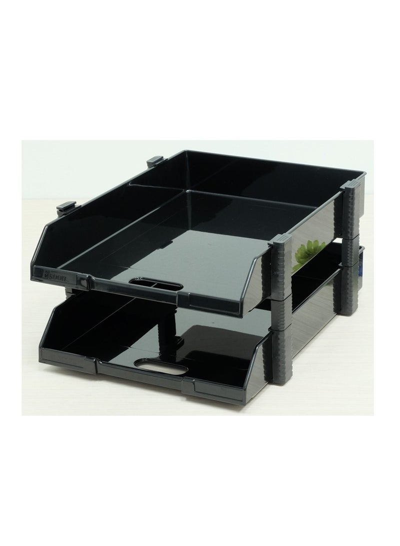Elsoon 2-Tier Tray With Flexible Stackers Assorted Colours - Image 2
