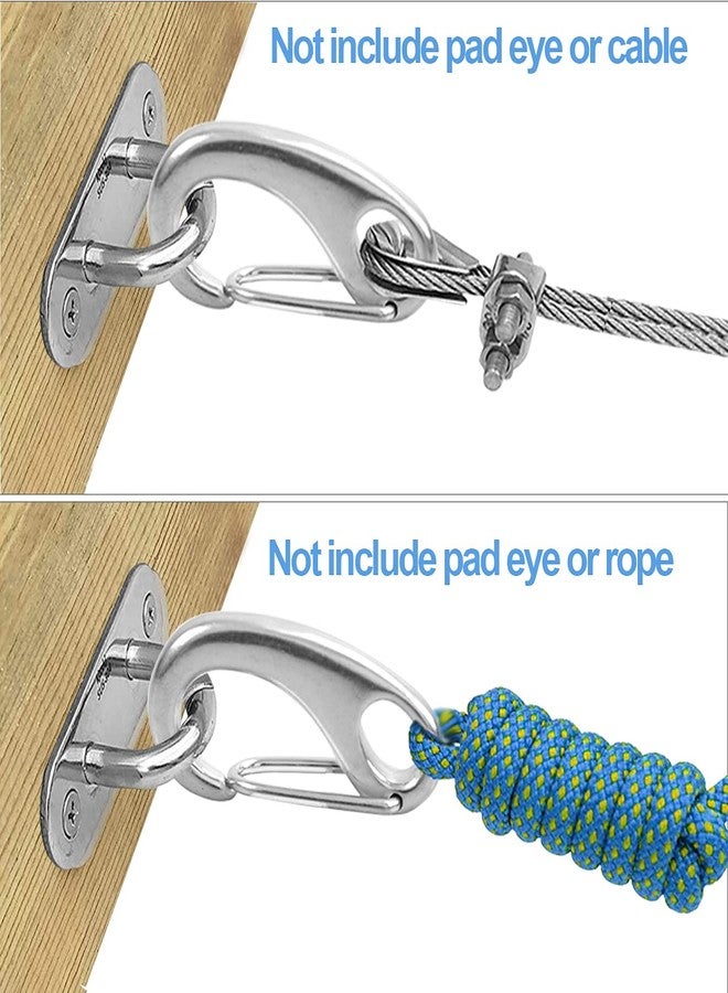 Abimars 4 inch Heavy Duty Rope Connector Spring Snap Hook, Large 316 Stainless Steel Boat Hooks, Load Capacity 1000lbs, Marine Grade Anchor Clips for Rope (2 Pack) - Image 5