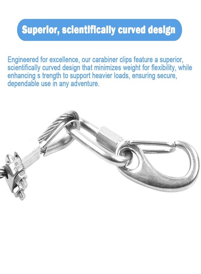 Abimars 4 inch Heavy Duty Rope Connector Spring Snap Hook, Large 316 Stainless Steel Boat Hooks, Load Capacity 1000lbs, Marine Grade Anchor Clips for Rope (2 Pack) - Image 4
