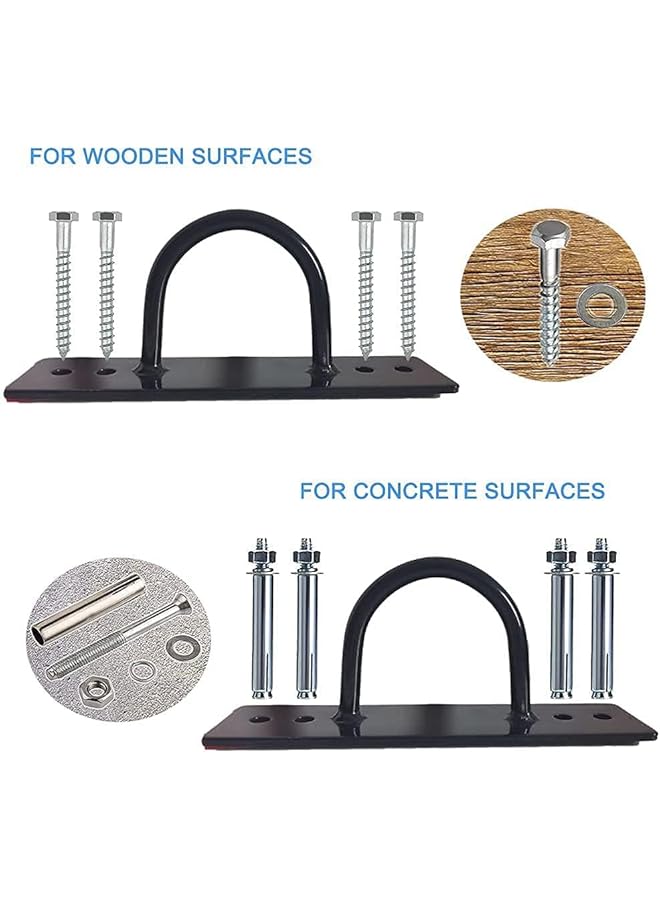 X spring Hook Anchor Battle Rope Hook Anchor for Suspension Straps Gymnastic Rings Hammock Battle Ropes Fits Weight Strength Training Boxing Equipment Wall Ceiling Mount Anchor Bracket - Image 3