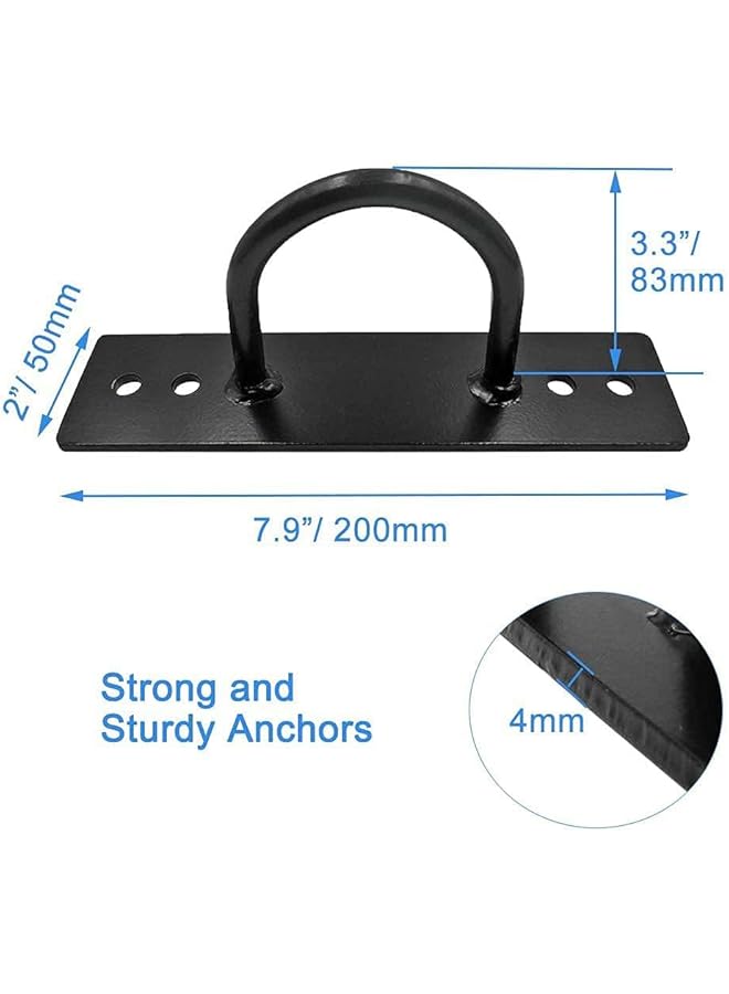X spring Hook Anchor Battle Rope Hook Anchor for Suspension Straps Gymnastic Rings Hammock Battle Ropes Fits Weight Strength Training Boxing Equipment Wall Ceiling Mount Anchor Bracket - Image 5