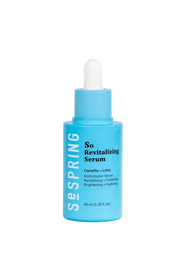 SeSpring So Revitalizing Multivitamin Face Serum Korean Skincare For Skin Brightening And Hydrating With Camella Lotus Vitamins B3 C E And Q10 No Paraben Cruelty Free 40 Ml/1.35 Oz  - Image 1
