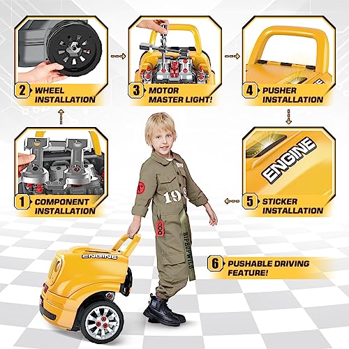 spring flower SpringFlower Toys Gifts for 3 4 5 6 7 8 Years Old Boys, Large Truck Engine, Mechanic Repair Set for Kids, Big Truck Builder Kit, Take Apart Motor Vehicle Play Car Service Station, for Kids - Image 5