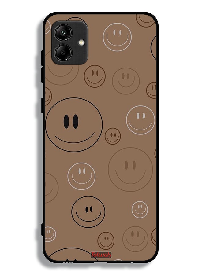 Tolwak Samsung Galaxy A04e Protective Case Cover Smiley Faces Pattern - Image 1