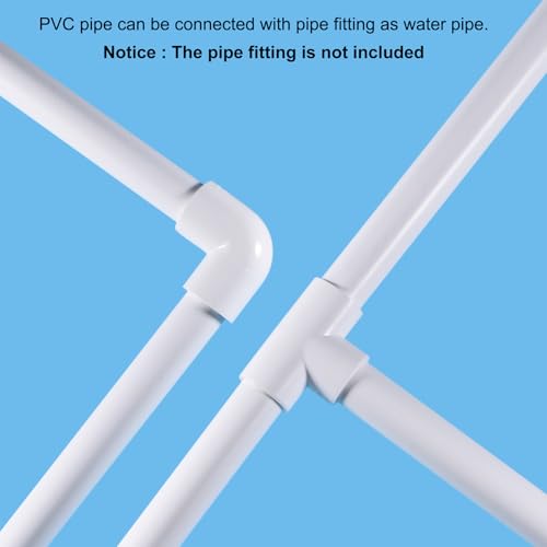MECCANIXITY 2 Inch PVC Rigid Tube Round Pipe Tubing Hardware Tubing 45.2mm ID 50mm OD 330mm/13" White for Drainage Water Pipe - Image 5