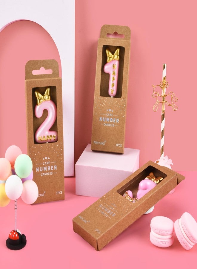 PHD CAKE 2.76 Inch Pink Bowtie 2 Number Birthday Candles, Pink Number Candles, Cake Number Candles, Party Celebration - Image 5