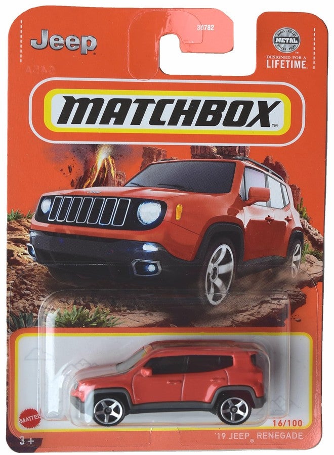 Matchbox '19 Jeep Renegade, Orange 16/100, HVL82