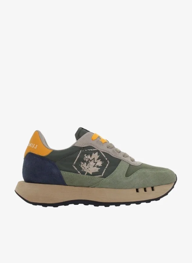 LUMBERJACK Lumberjack Men’s Multi-Tone Suede & Mesh Runner Sneaker – Olive / Navy / Mustard