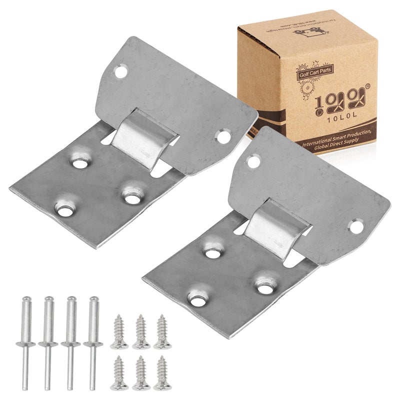 10L0L Golf Cart Seat Bottom Hinge Plate for EZGO1995up TXTMedalist Golf Cart Set of 2 Replaces OEM 71610G01 71609G01 - Image 2