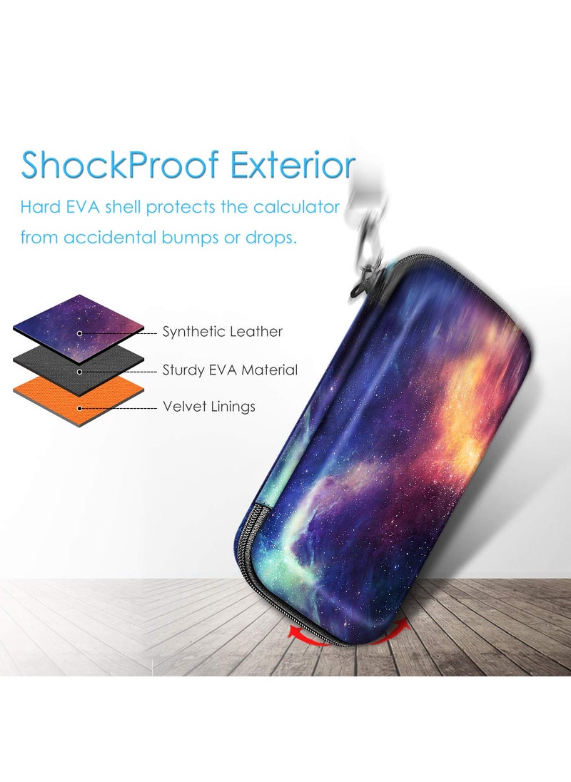 Fintie Graphing Calculator Carrying Case for TI-84 Plus CE, Fintie Hard EVA Shockproof Protective Box for TI-84 Plus/TI-83 Plus CE/Casio fx-9750GII (Galaxy)  - Image 5