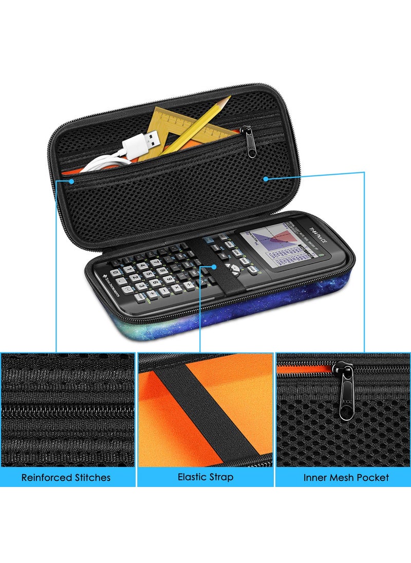 Fintie Graphing Calculator Carrying Case for TI-84 Plus CE, Fintie Hard EVA Shockproof Protective Box for TI-84 Plus/TI-83 Plus CE/Casio fx-9750GII (Galaxy)  - Image 3