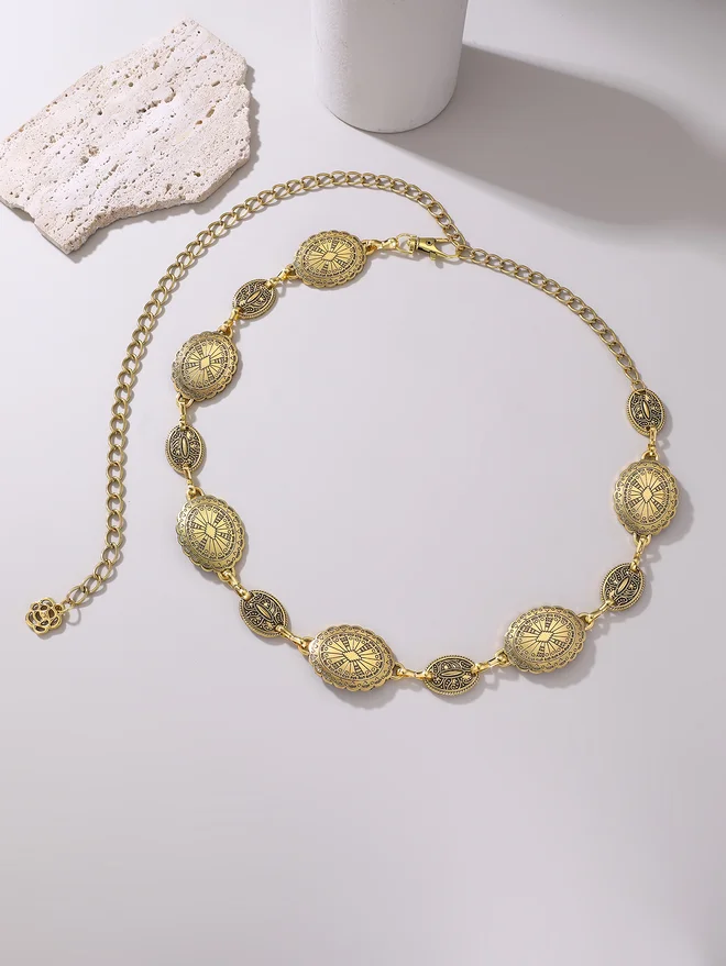 Styli  Gold Embellished Waist Chain Belt for Women | Best Price UAE