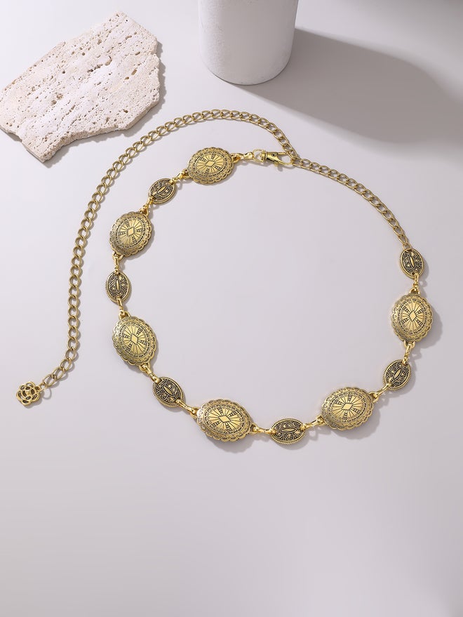 Styli Gold Embellished Waist Chain Belt - Image 3