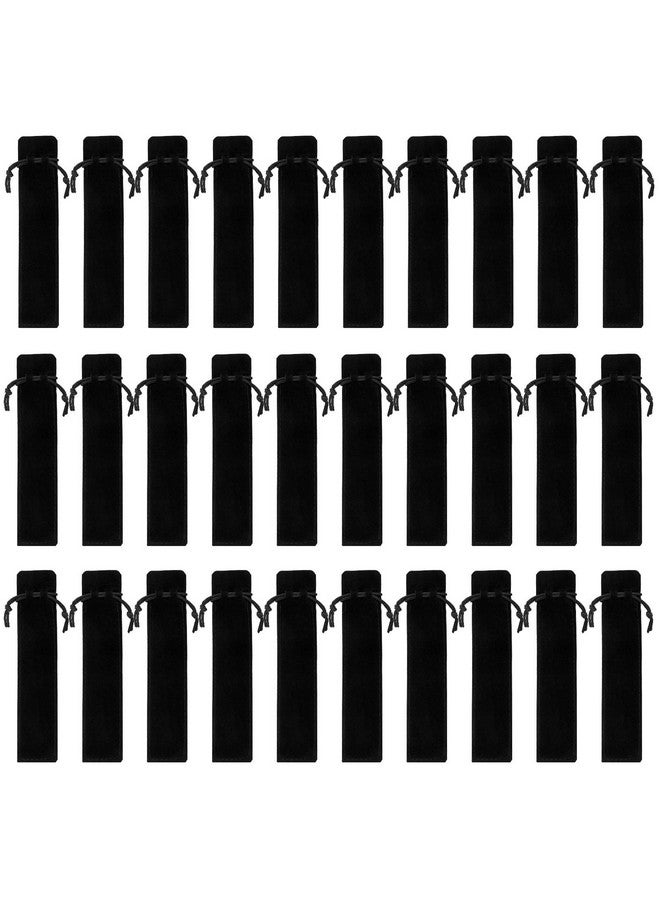 SUMERSHA SUMERSHA 100pcs Velvet Pen Pouch Drawstring Pen Bag Single Pen Sleeve Holder for Office Business Gift - Image 1