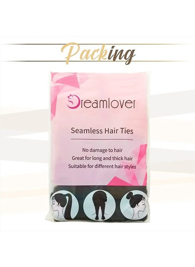Dreamlover Hair Ties for Women, Girls Hair Ties for Thick Hair, Ponytail Holders, Seamless Hair Ties No Damage, Neutral Color, 50 Pieces  - Image 2