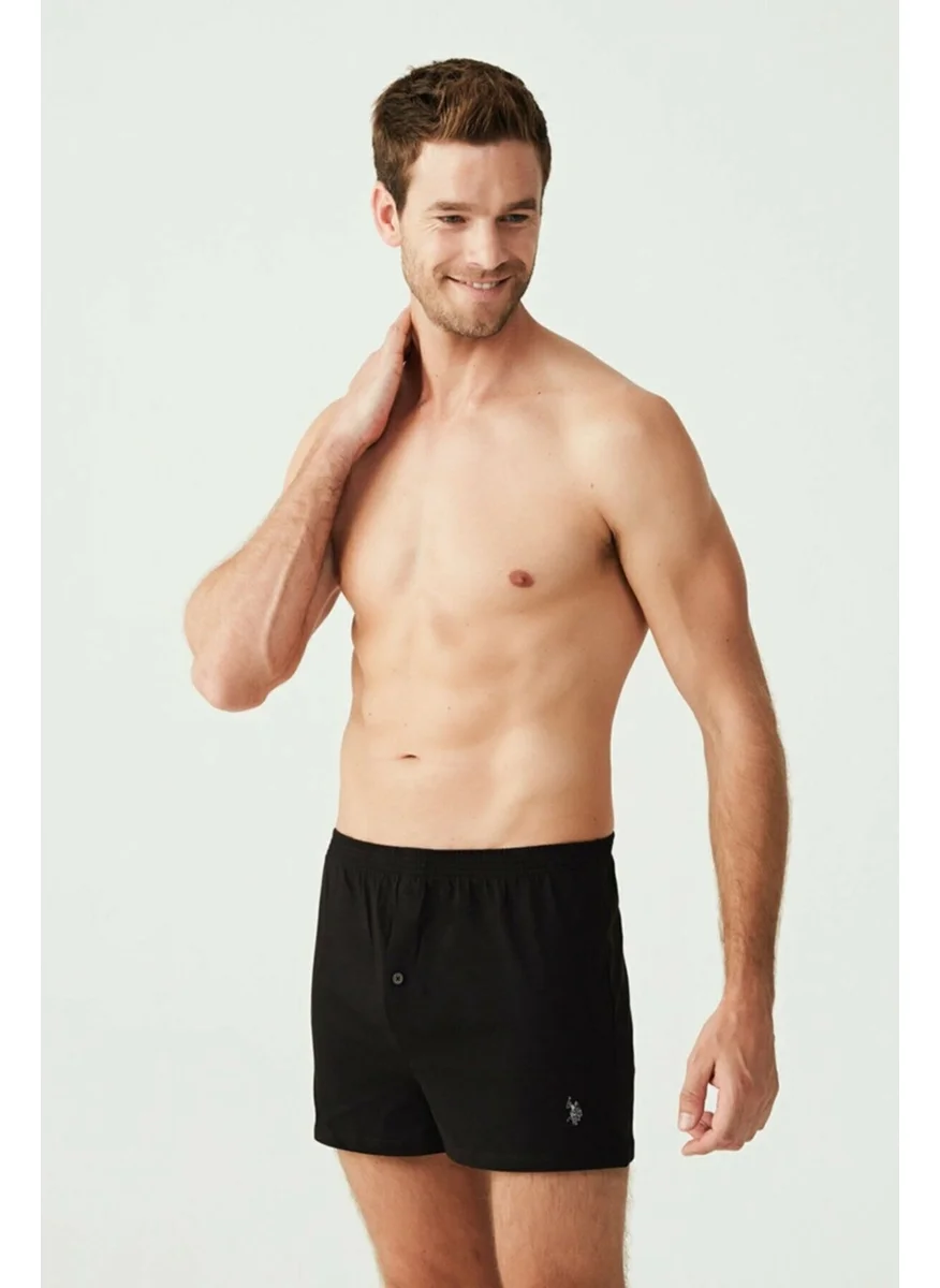 U.S. Polo Assn. BASE. Polo Assn. 80054 Men's Cotton Boxer - Black