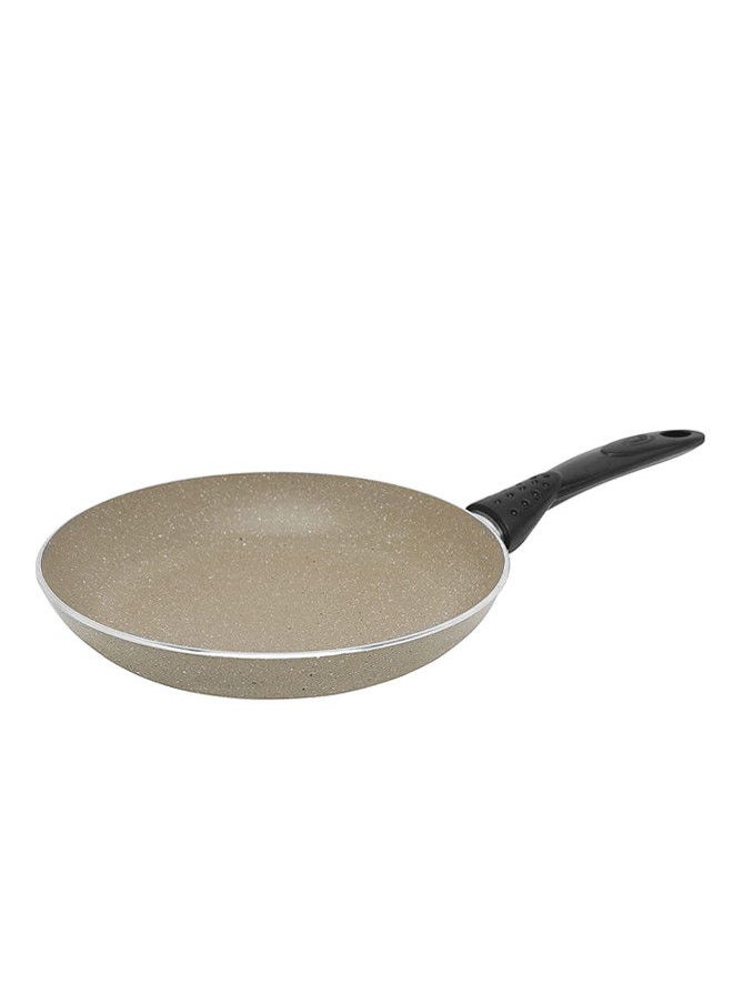 Trust - Non-Stick Aluminum Fry Pan With Heat Resistant Handle Dark Beige/Black - Image 1