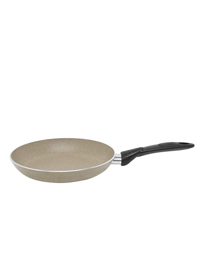 Trust - Non-Stick Aluminum Fry Pan With Heat Resistant Handle Dark Beige/Black - Image 1