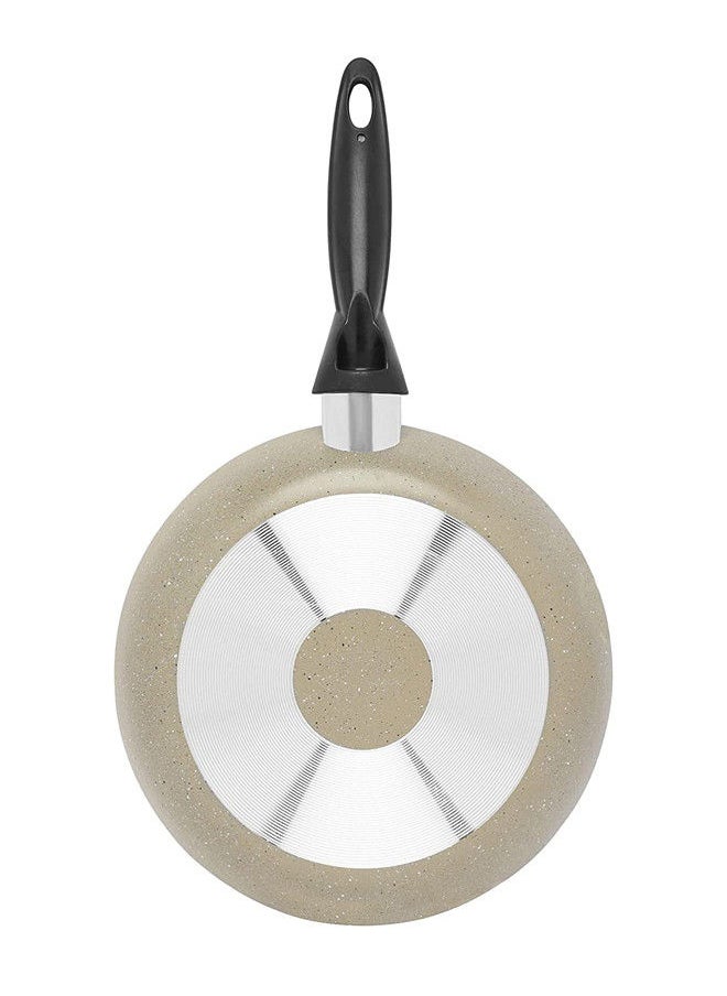 Trust - Non-Stick Aluminum Fry Pan With Heat Resistant Handle Dark Beige/Black - Image 1