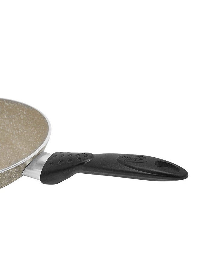 Trust - Non-Stick Aluminum Fry Pan With Heat Resistant Handle Dark Beige/Black - Image 1