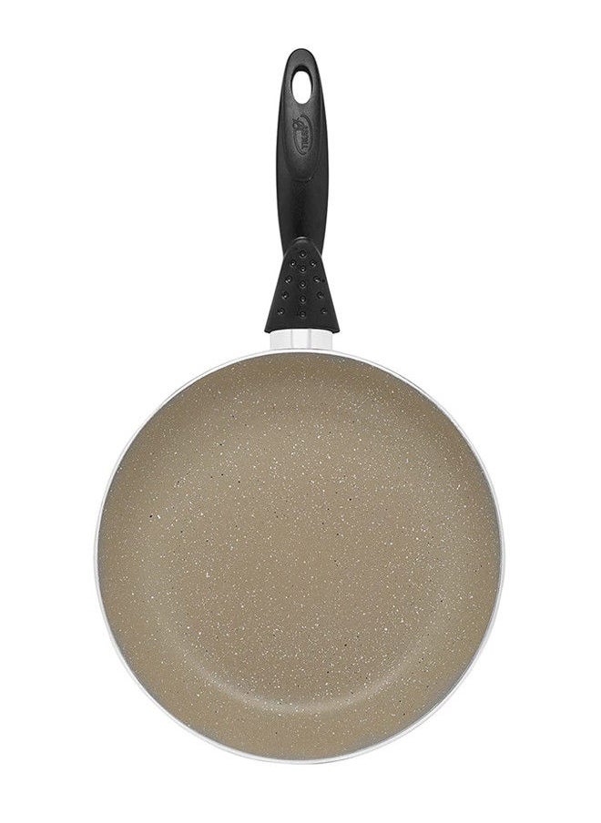 Trust - Non-Stick Aluminum Fry Pan With Heat Resistant Handle Dark Beige/Black - Image 1