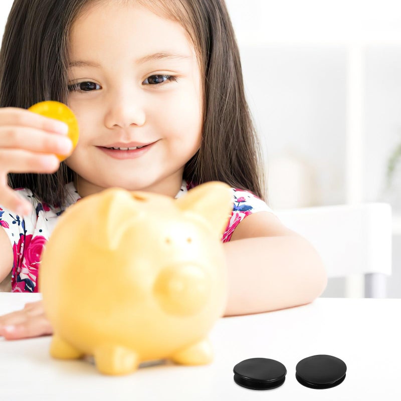 Black Rubber Piggy Bank Stoppers 42mm Outer Diameter 32mm Inner Diameter Replacement Plugs For Coin Saving Containers - Image 5