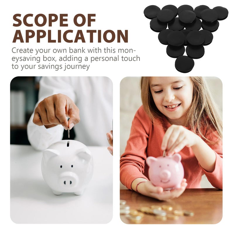 Black Rubber Piggy Bank Stoppers 42mm Outer Diameter 32mm Inner Diameter Replacement Plugs For Coin Saving Containers - Image 4