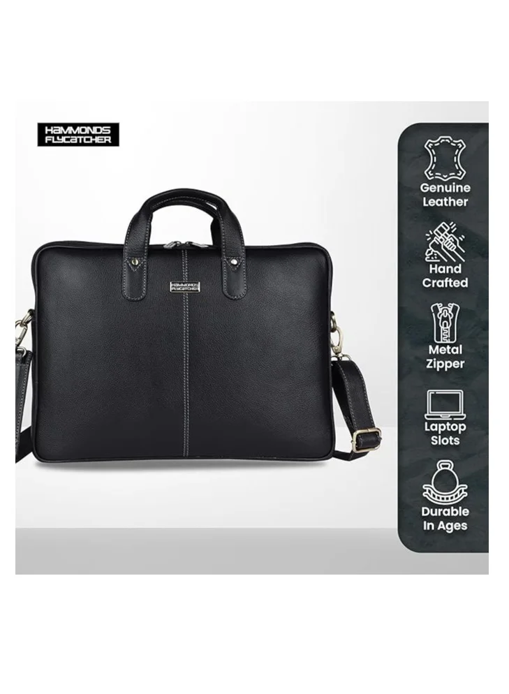 HAMMONDS FLYCATCHER Leather Messenger Bag | Padded Laptop Compartment | Office Bag LB106 | RYH3
