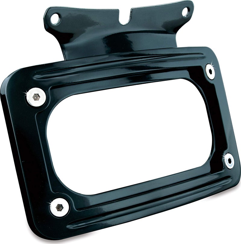 Kuryakyn 3149 Motorcycle Accessory Curved License Plate Mount for 200616 HarleyDavidson Motorcycles Gloss Black