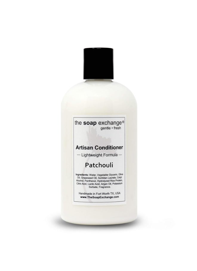 The Soap Exchange Hair Conditioner - Patchouli Scent - Hand Crafted 12 fl oz / 354 ml Natural Artisan Hair Care, Sulfate & Paraben Free, Nourish, Moisturize, & Protect. Made in the USA.  - Image 3