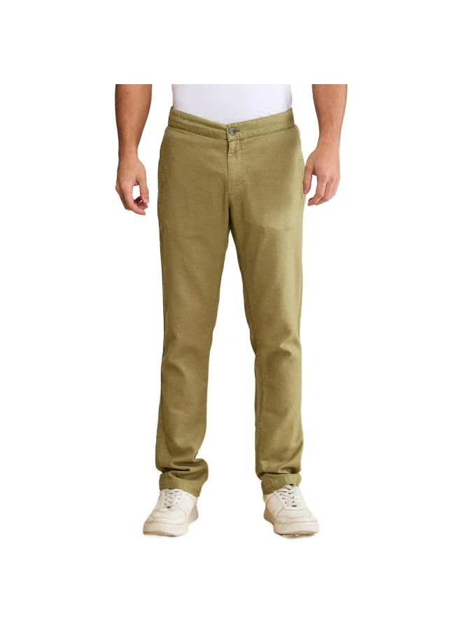 بيينغ هيومان Mens Olive Slim Fit Chinos