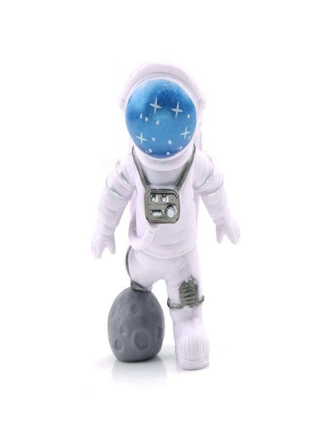 Asng 3pcs Astronaut Desktop Ornaments Resin Spaceman Figure Cake Topper Tabletop Ornament for Party Gift Decor-Blue - Image 2