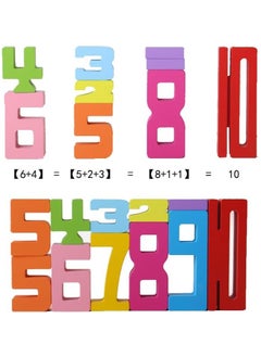 iMissiu Wooden Number Blocks Toys, Digital Building Blocks, Number Game Balance Competition Toy, Stacking Number Toys for Kids Ages 3-5 Up, Preschool Learning Activities  - Image 5