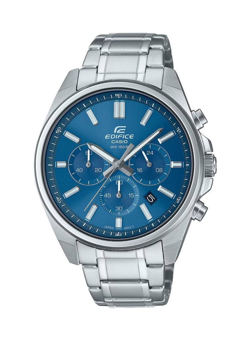 CASIO Edifice Chronograph Blue Dial Stainless Steel Men's Watch EFV-650D-2AV - Image 1