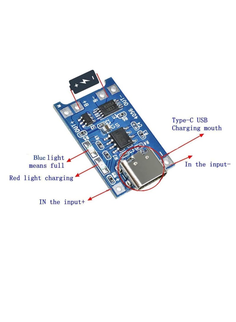 TP4056 Type-C USB 5V 1A 18650 Lithium Battery Charger Module – Dual Protection - Image 4