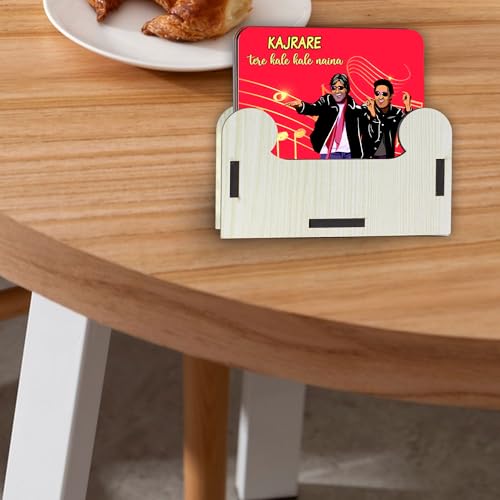 ASHVAH Popular Bollywood Movies Dialogues Illustration Printed Tea Coaster Set of 4 COMBO-33 - Image 2