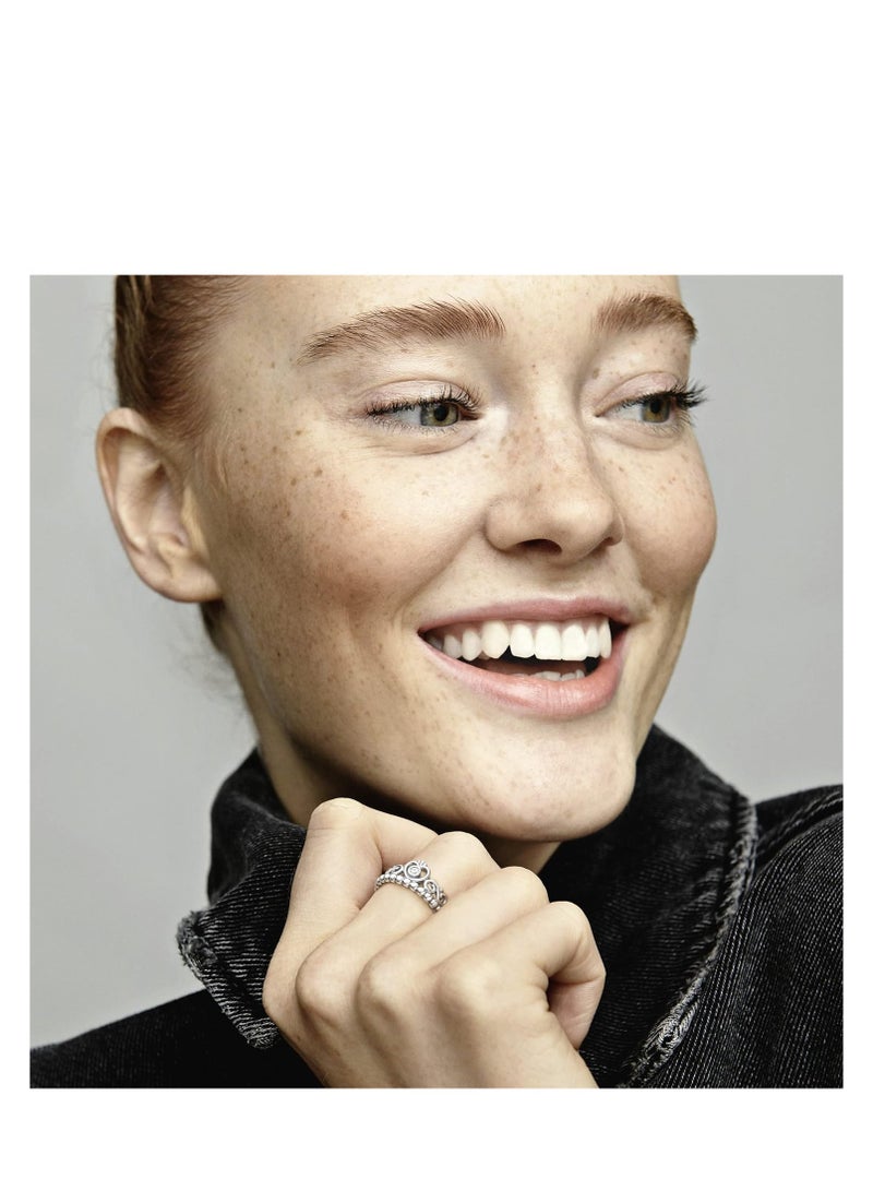 Pandora sterling silver princess tiara crown ring