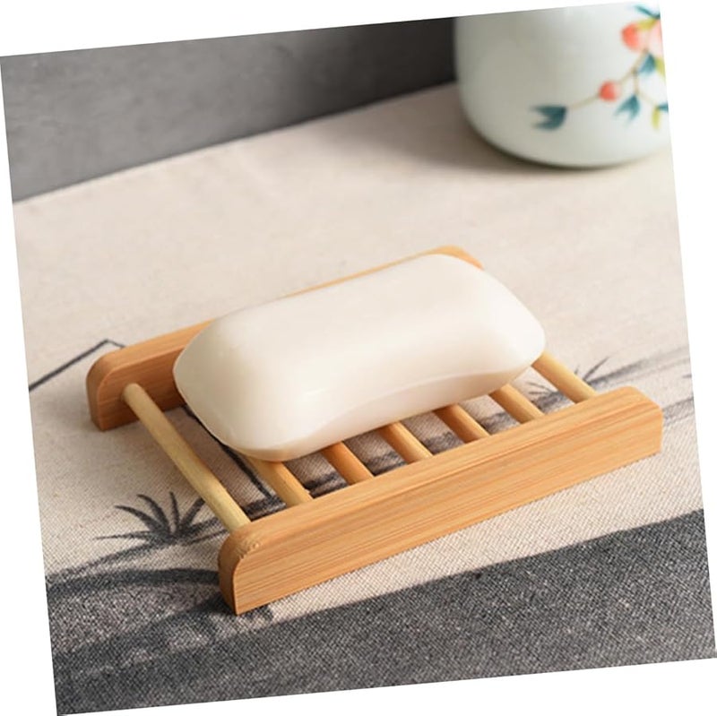 Natural Wood Soap Dish with Draining Function for Bathroom Kitchen Shower Countertop - Image 3