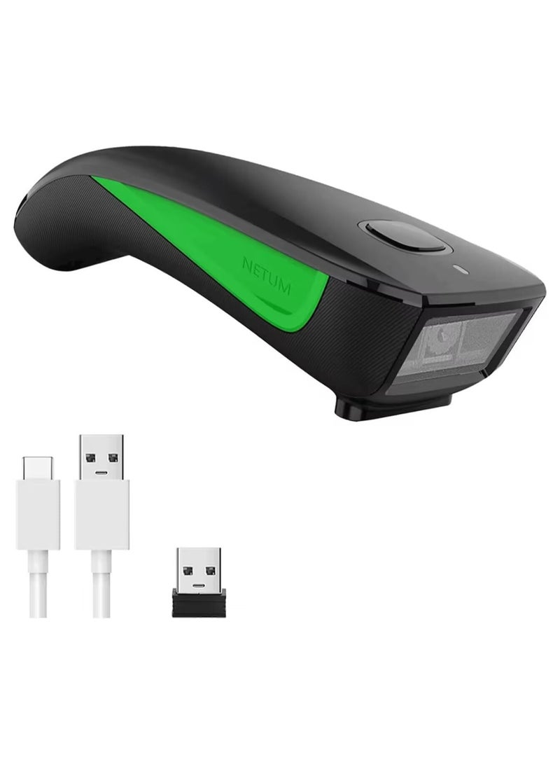 NETUM NETUM Mini Barcode Scanner, Bluetooth & 2.4G Wireless & Wired 3-in-1 Bar Code Scanner Portable USB CCD Image Reader, Support Screen Scan, for Tablet iPhone IPad Android Windows Mac Pos  - Image 1
