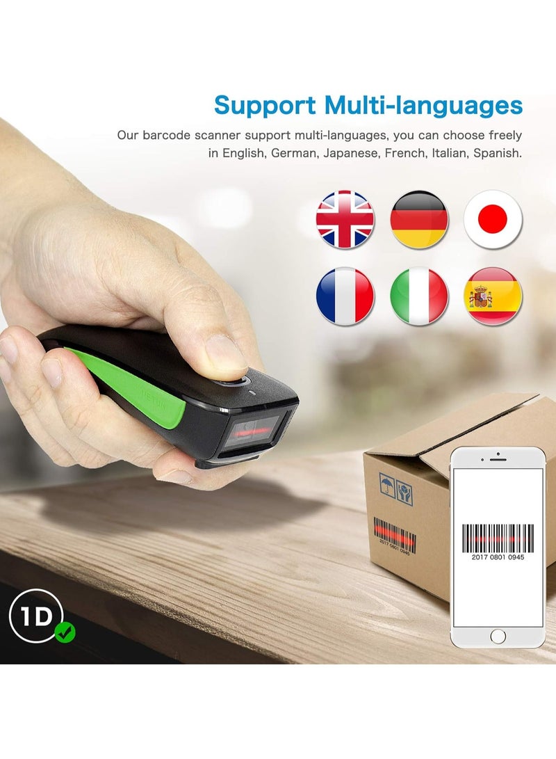 NETUM NETUM Mini Barcode Scanner, Bluetooth & 2.4G Wireless & Wired 3-in-1 Bar Code Scanner Portable USB CCD Image Reader, Support Screen Scan, for Tablet iPhone IPad Android Windows Mac Pos  - Image 3