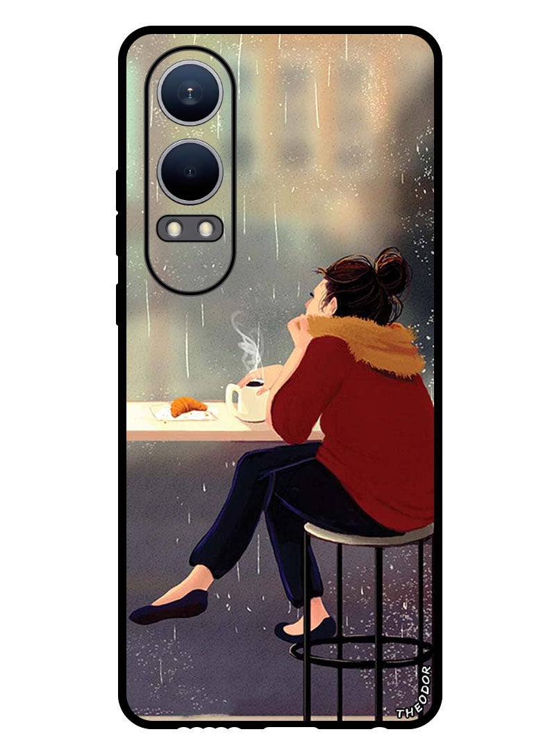 Theodor Protective Case Anti Scratch Shock Proof Bumper Cover For Oppo K12x (China) Sipping Coffee - Image 1